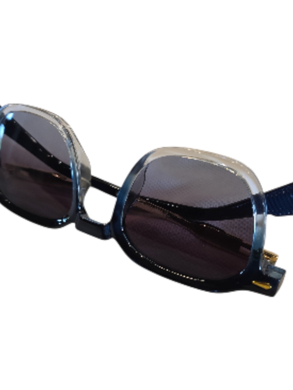 Viola Aviator Blue Frame Gradient Oversized Women's Sunglasses